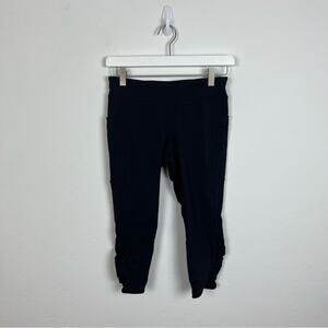 Ivivva Black Crop Pocket Leggings Girls 14